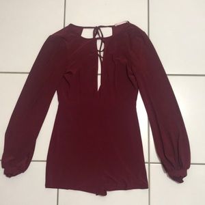 Small maroon romper